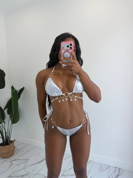 Silver party bikini