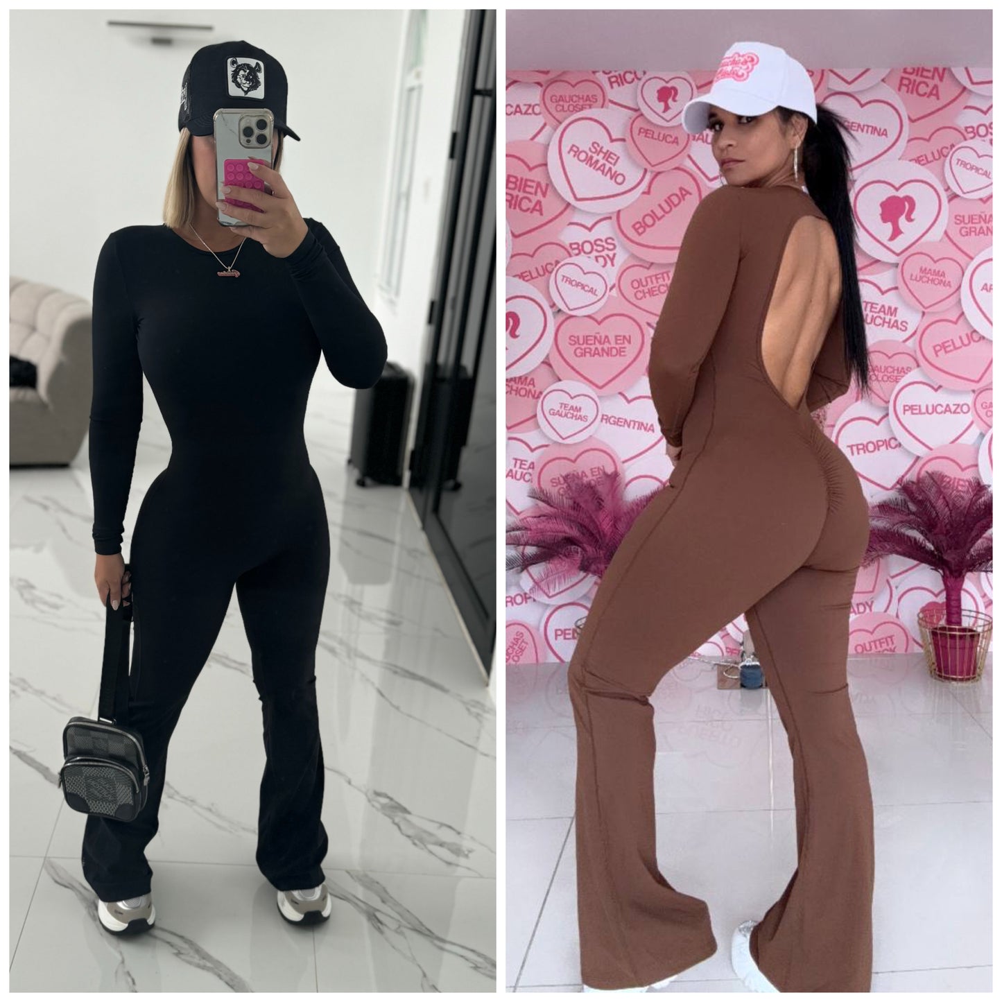 Jumpsuit espalda descubierta Palazzo (Manga Larga)sport