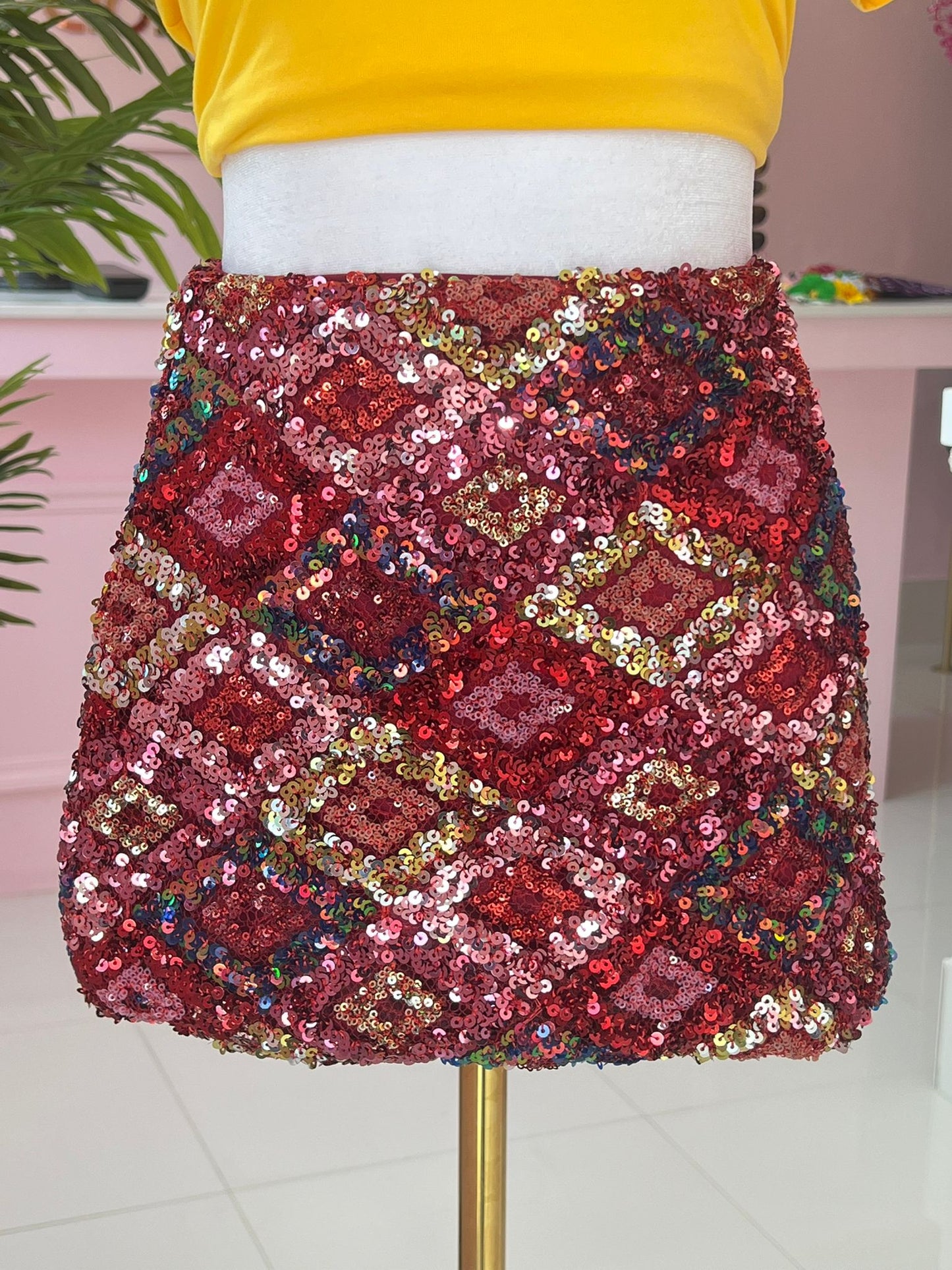 Sequins Rombo Skirt