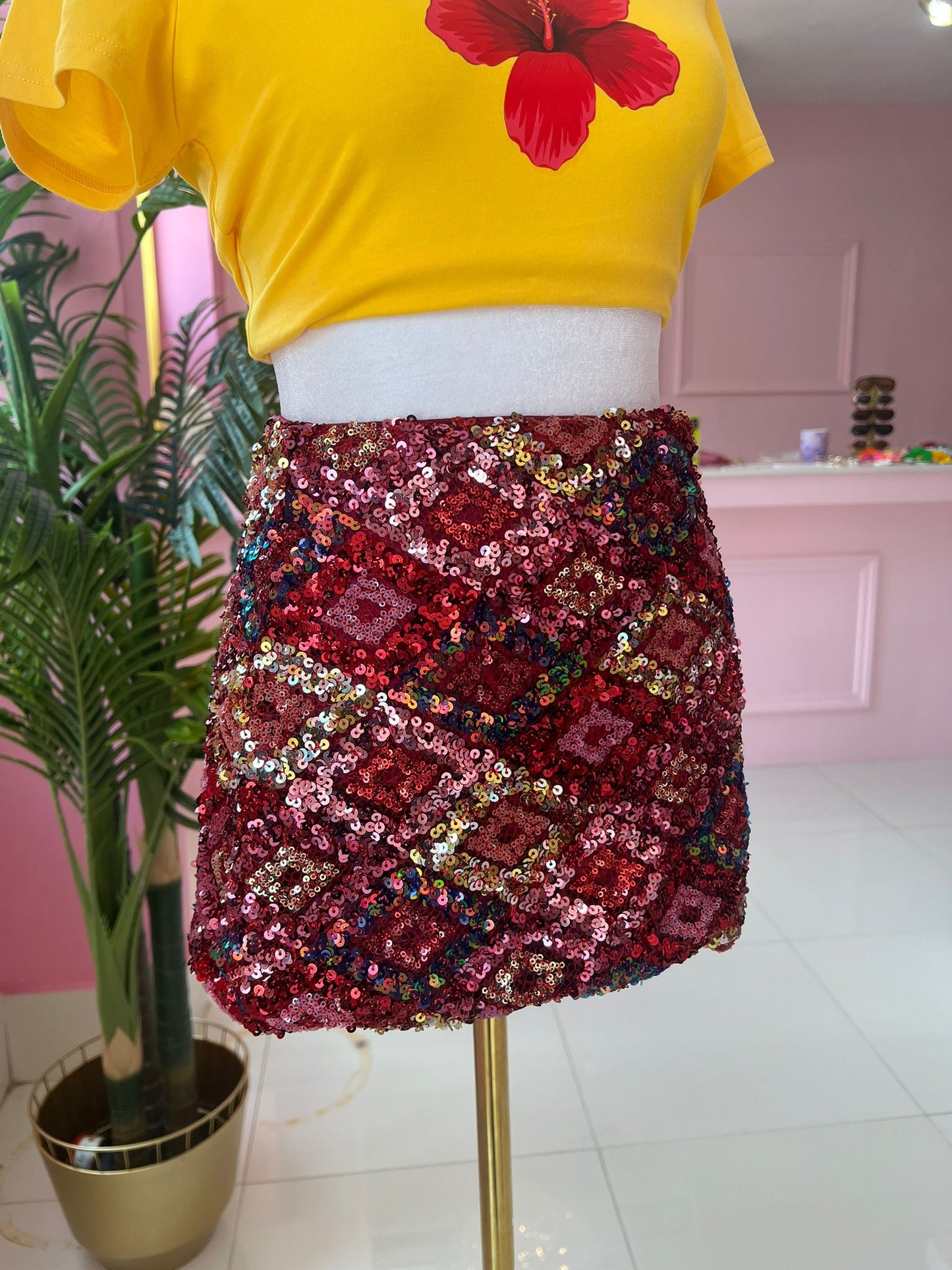 Sequins Rombo Skirt