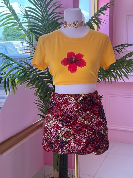 Sequins Rombo Skirt