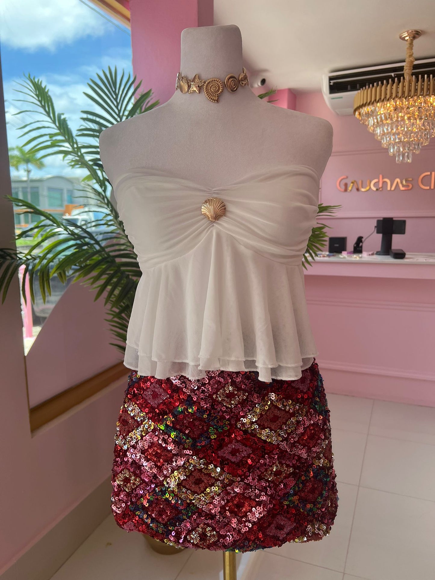 Sequins Rombo Skirt