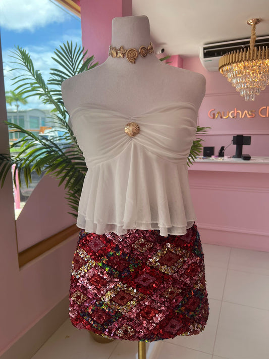 Sequins Rombo Skirt