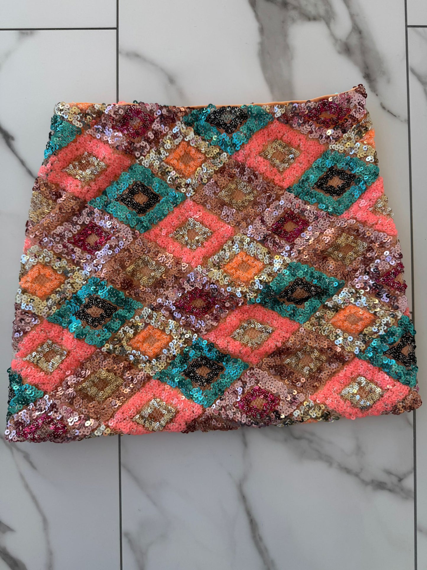 Sequins Rombo Skirt