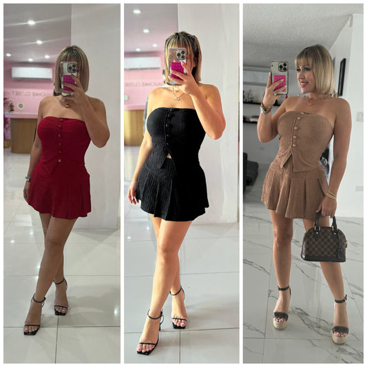 Vest Skirt Set