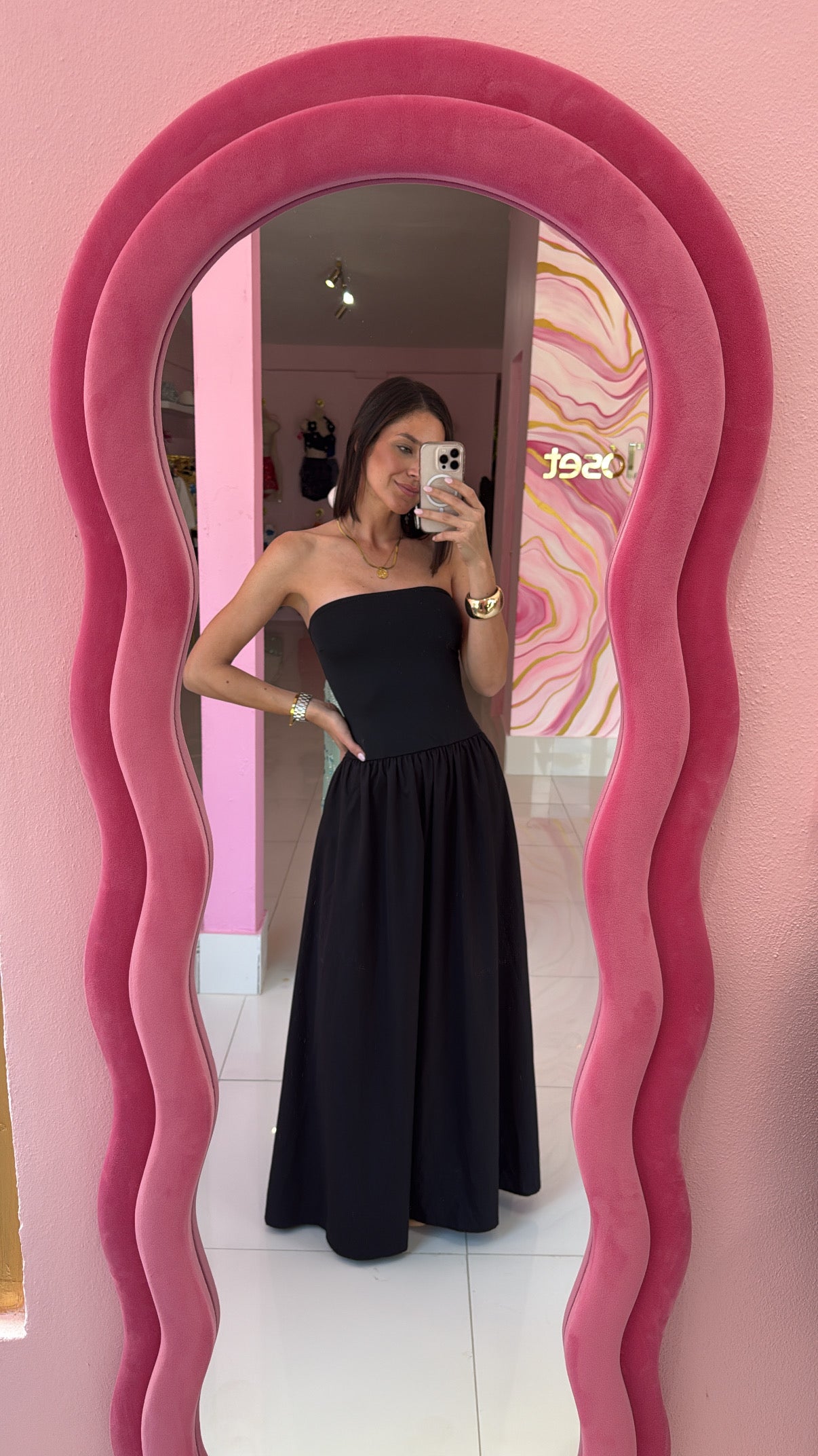 Maxi strapless dress