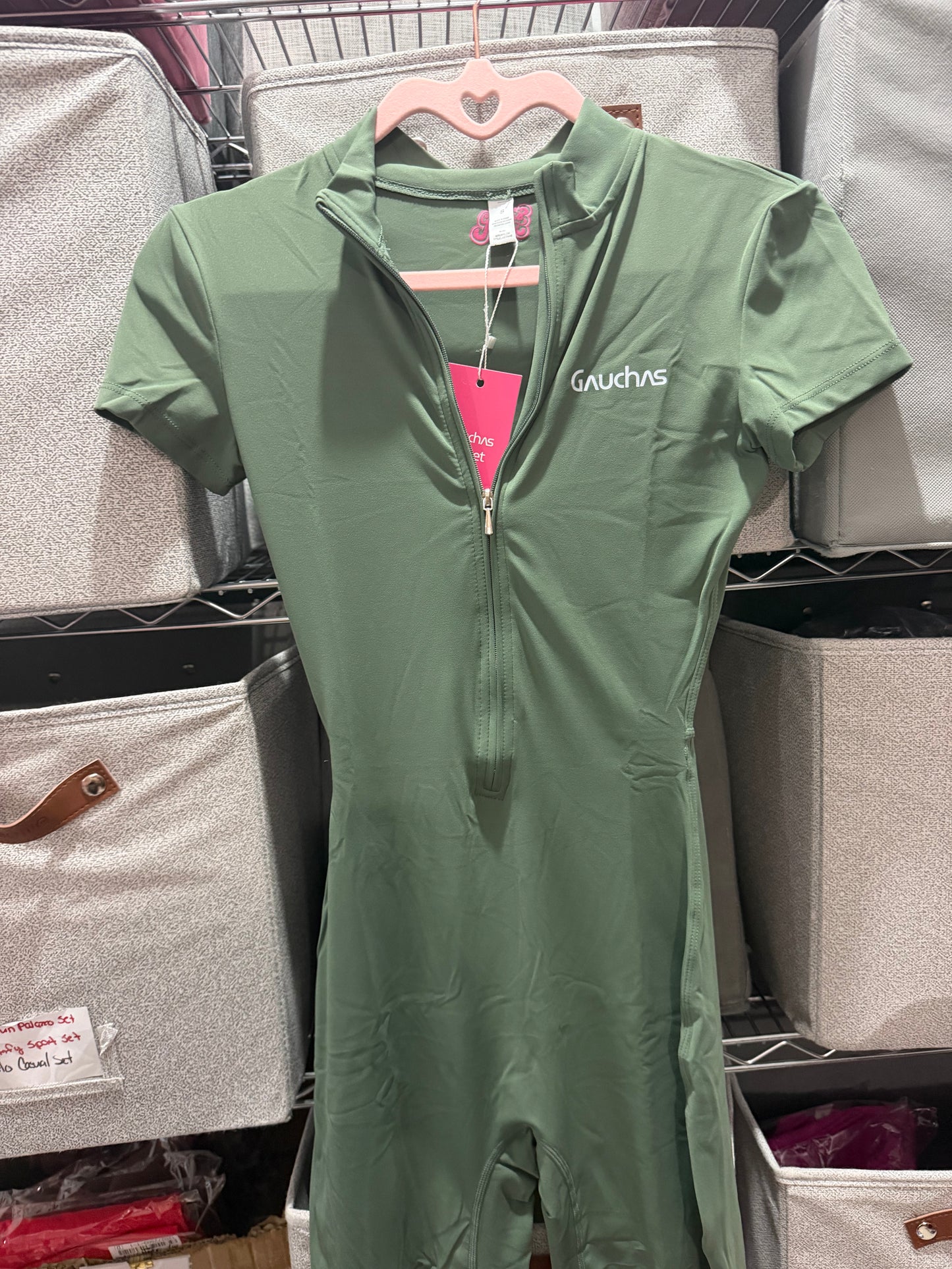 Jumpsuit Tshirt Style Zipper (Spandex) sport
