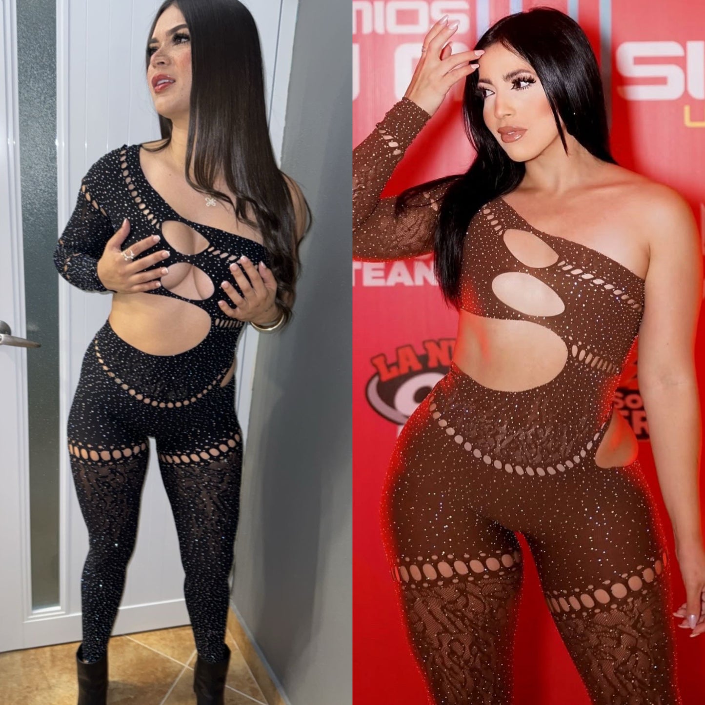 OS Sexy Rhinestone Jumpsuit