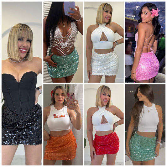 Sequins colors Skirt