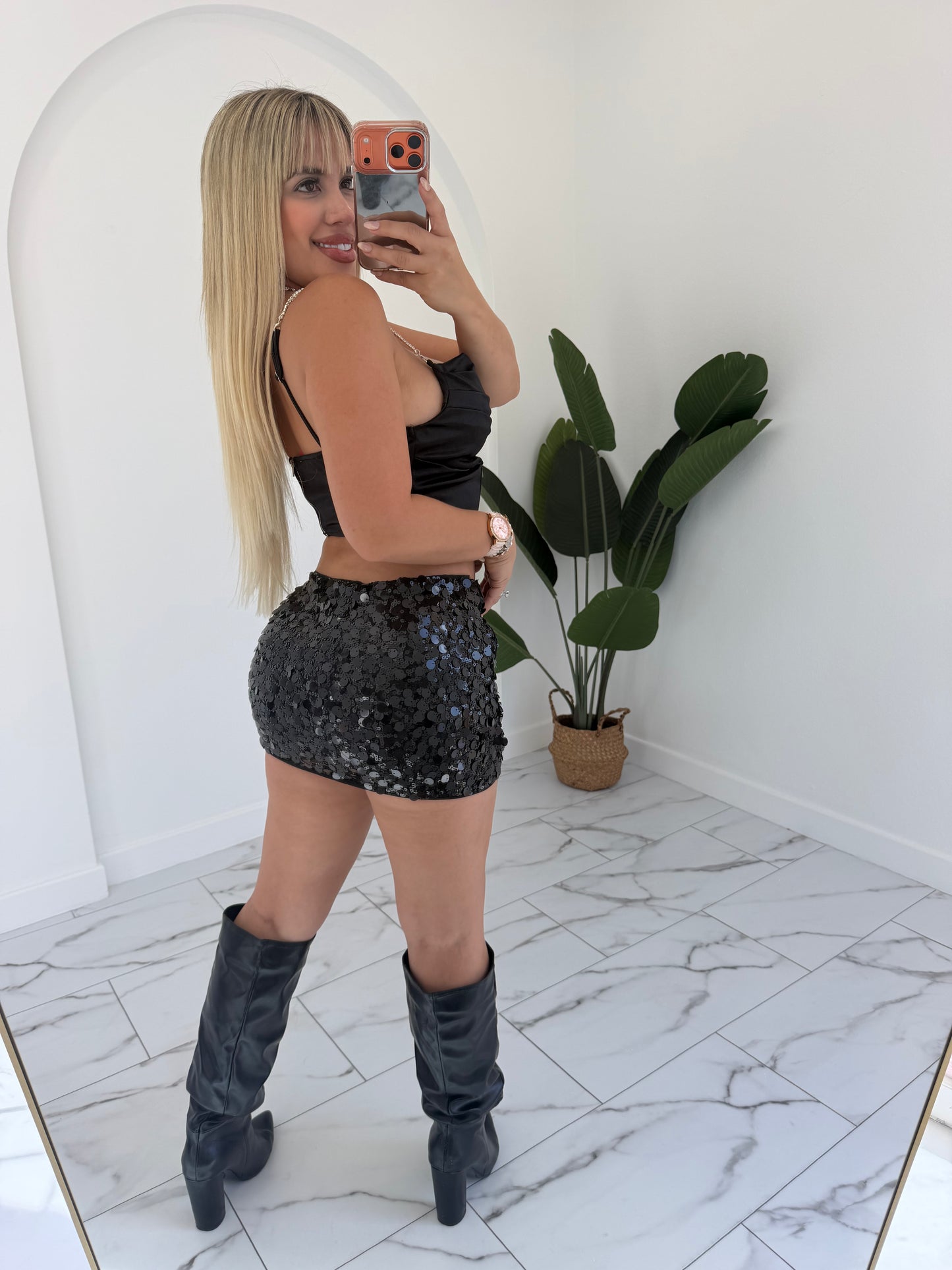 Sequins mini skirt LA