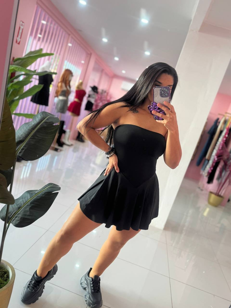 V sport dress strapless