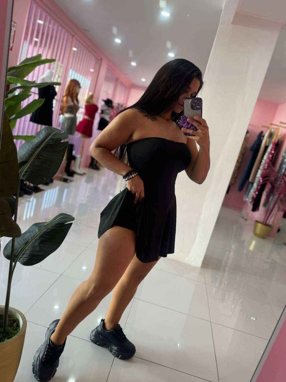 V sport dress strapless