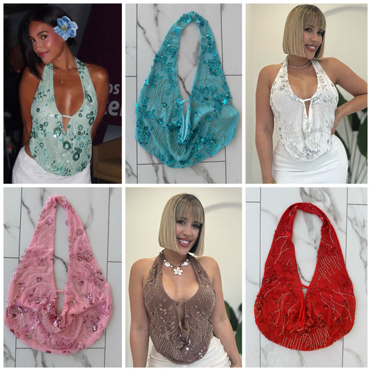 Fancy Sequins Halter top