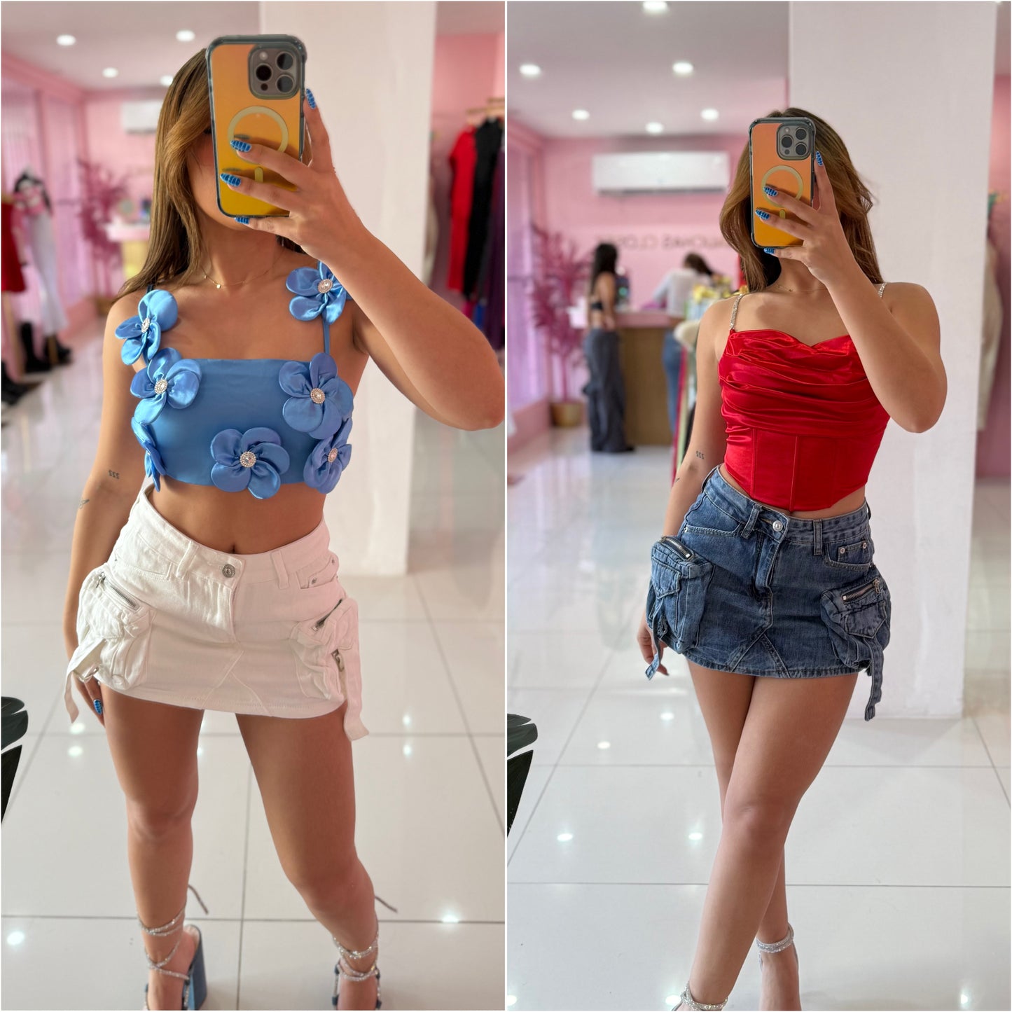 Cargo Denim Skort