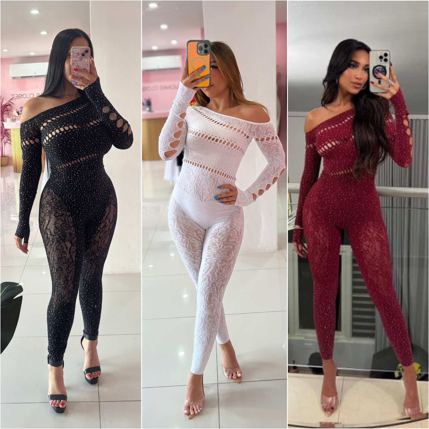 OS Rhinestone Jumpsuit