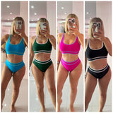 Retro High Waist Bikini set