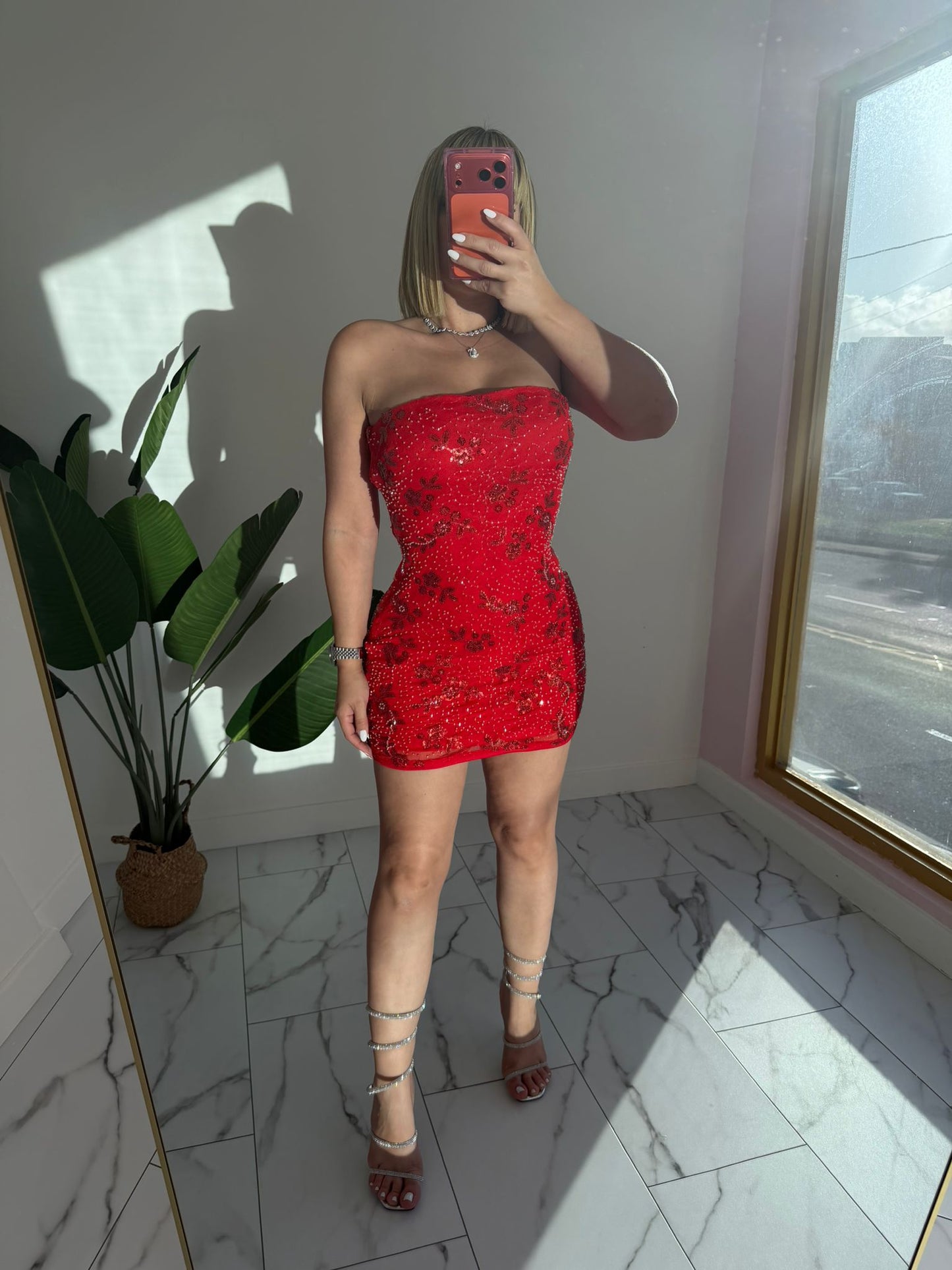 Fancy strapless dress