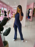 Enterizo palazzo estilo TShirt (espalda abierta) sport