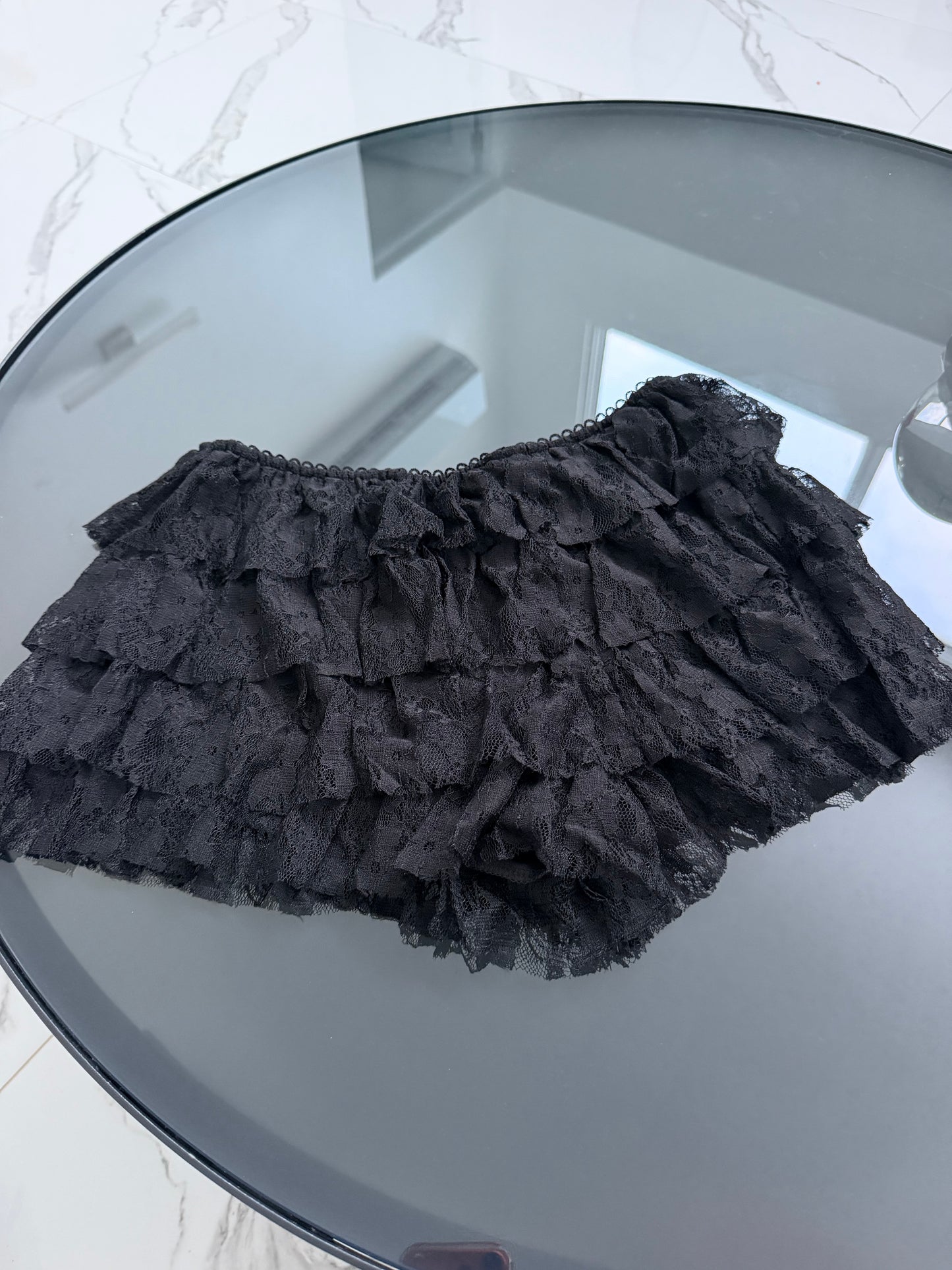 Short coquette encaje