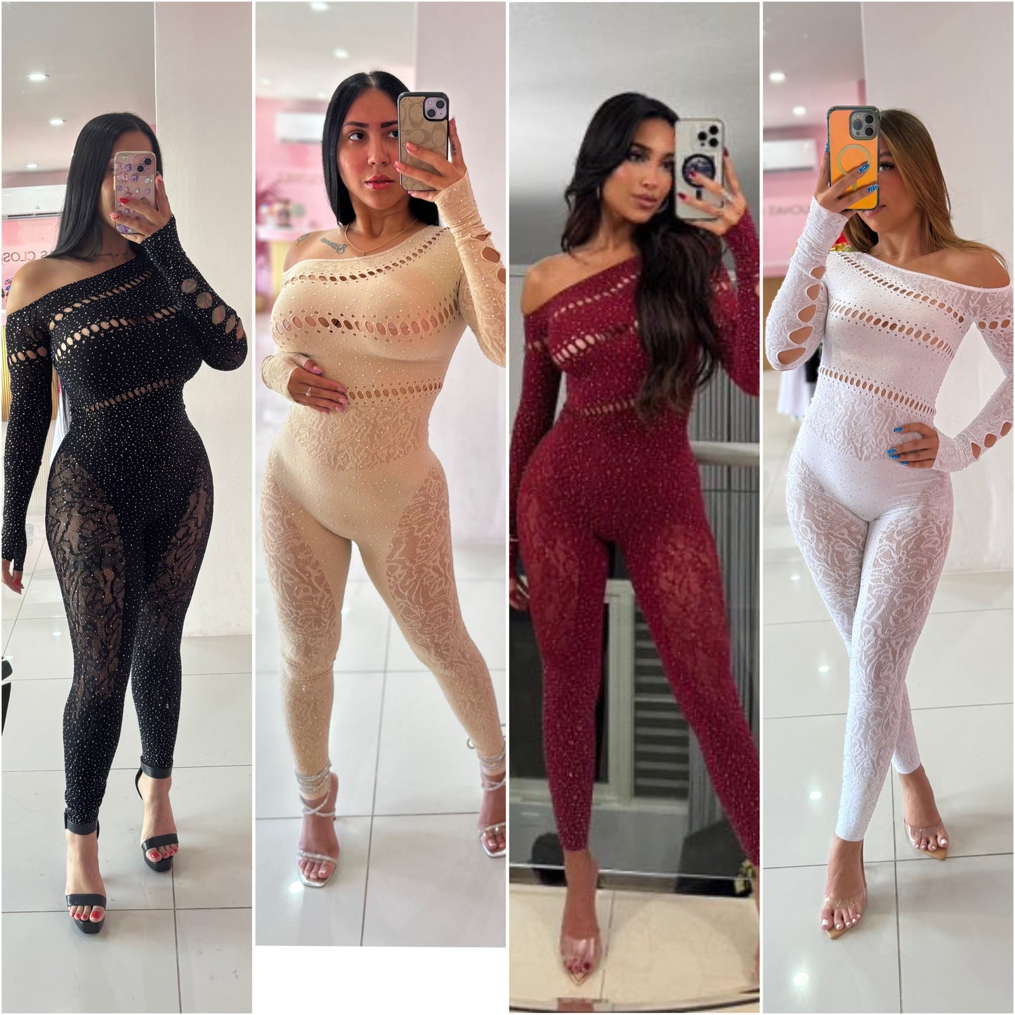 OS Rhinestone Jumpsuit