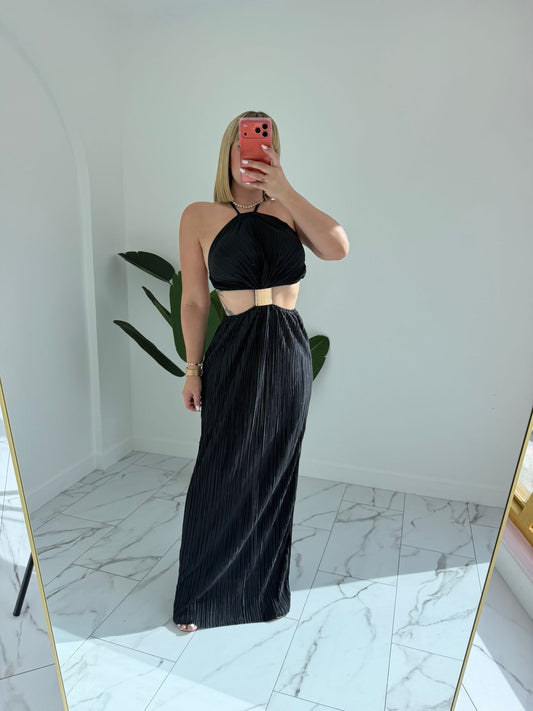 Maxi plizado dress