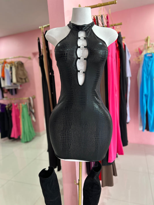 Snake Black Dress 3XL