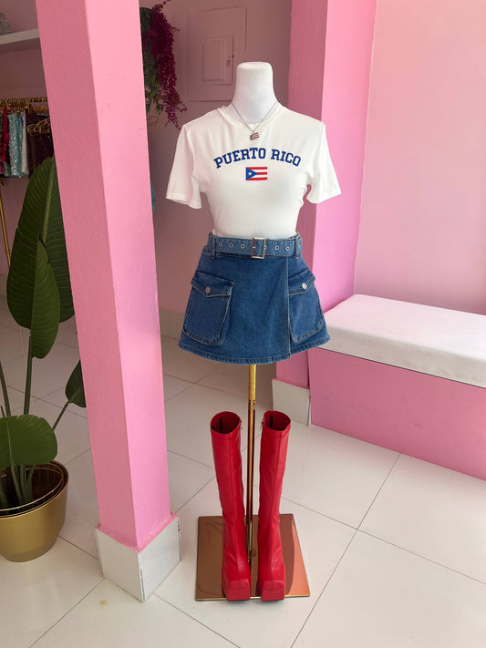 Vibrant cargo skort