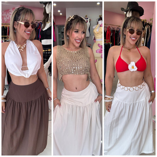 Pockets Maxi skirt