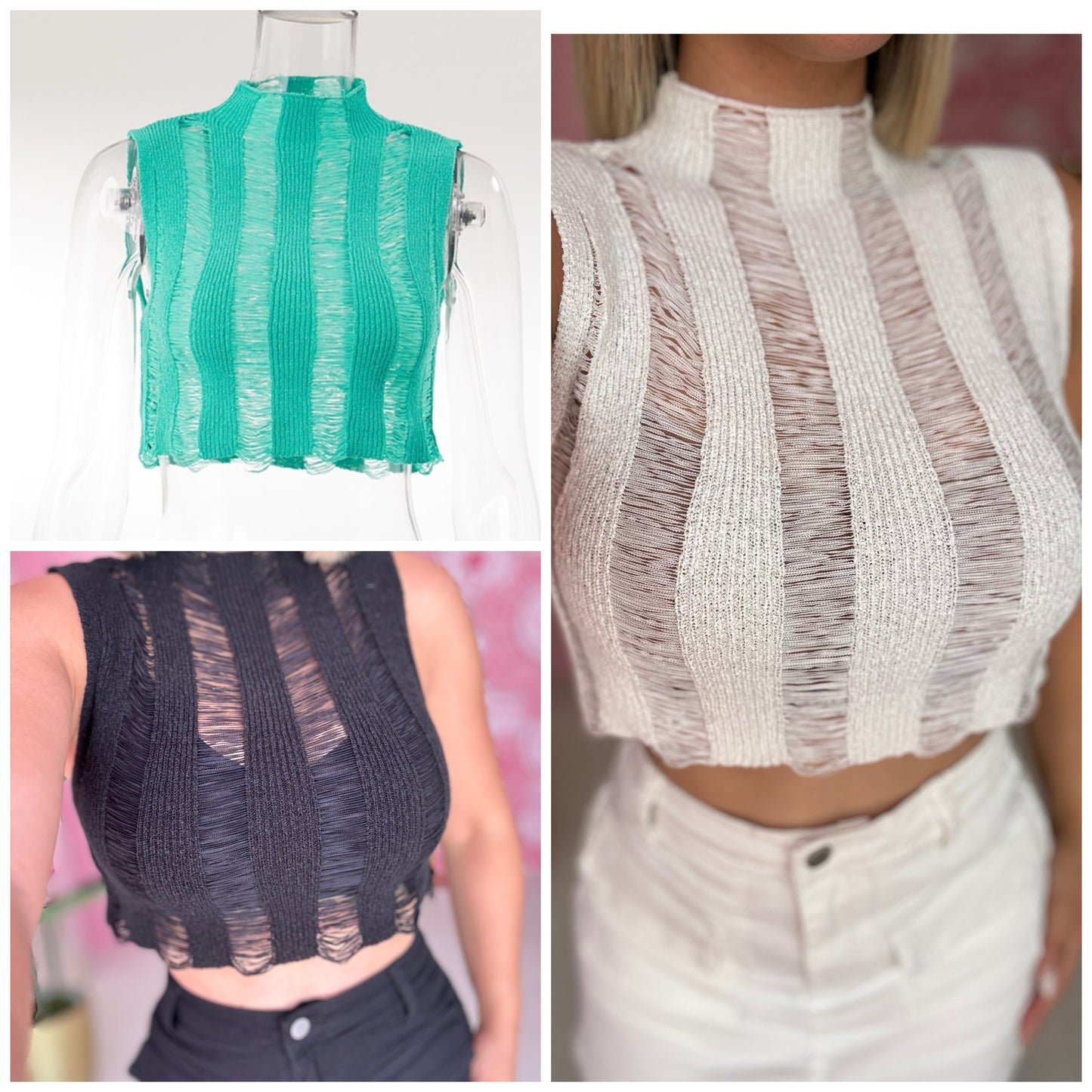 Crop Top Tejida