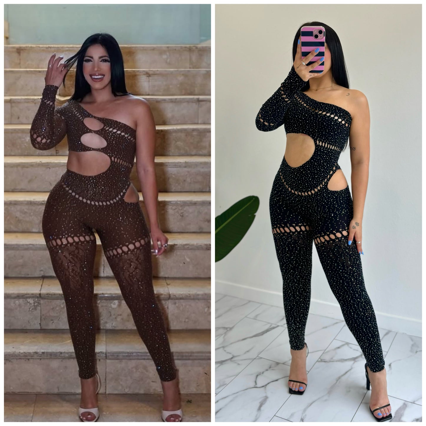 OS Sexy Rhinestone Jumpsuit