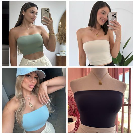 Strapless cute sport top