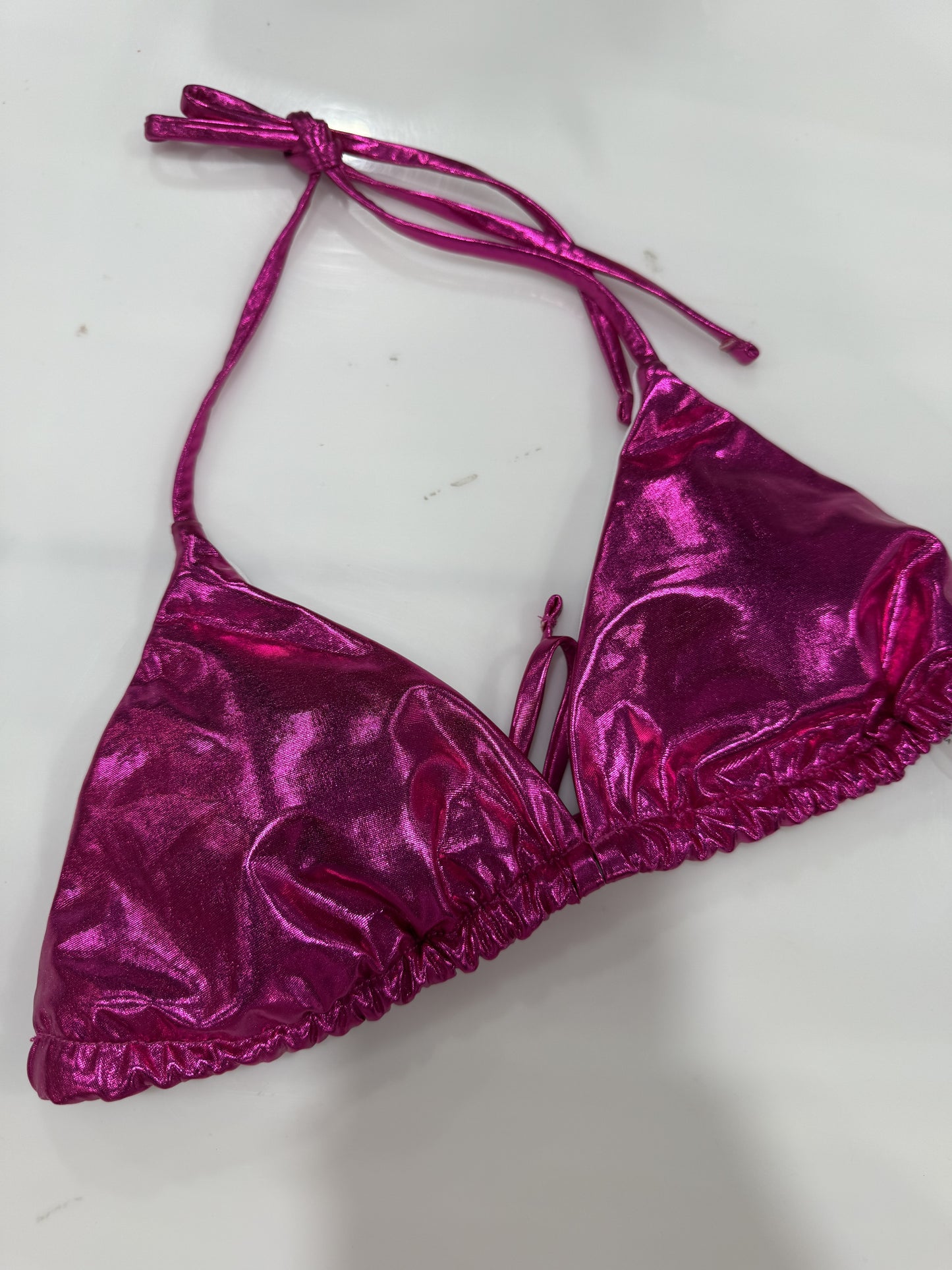 Leather Triangulito Top