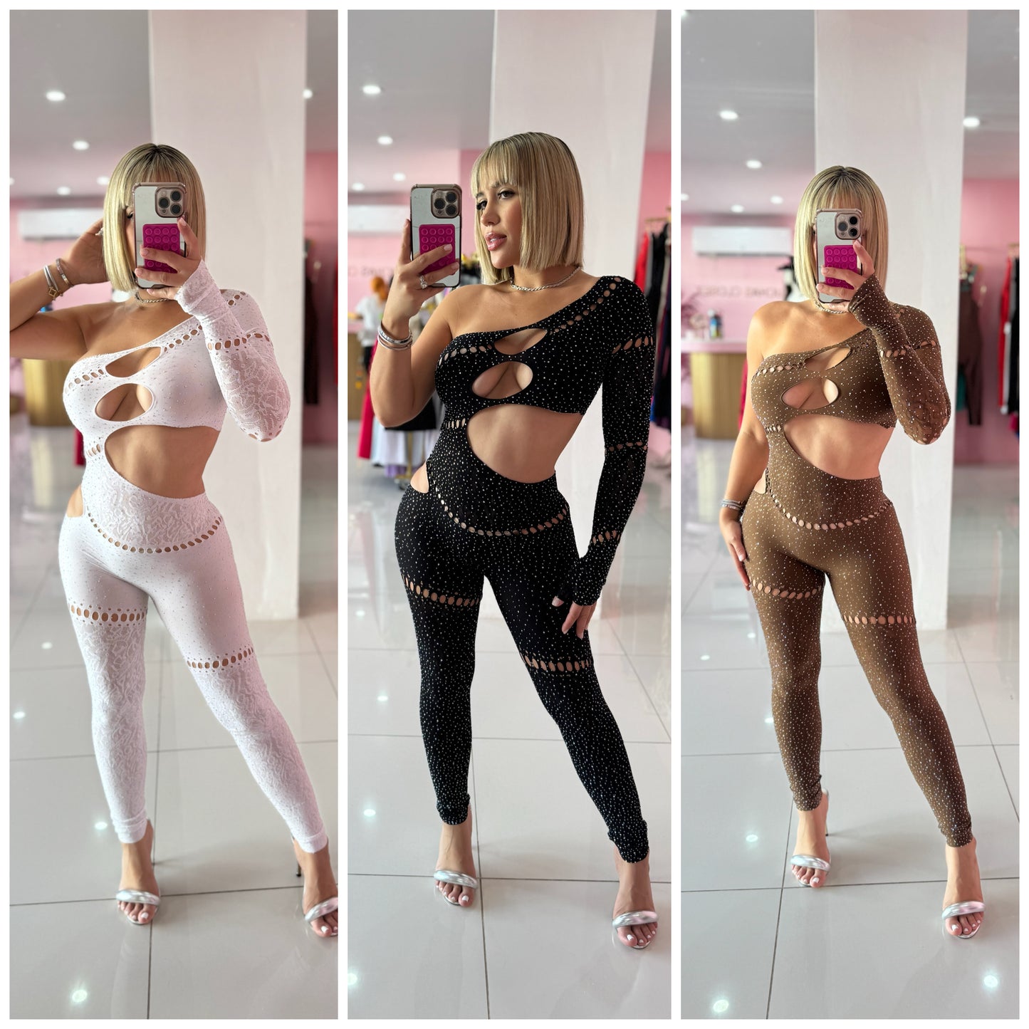 OS Sexy Rhinestone Jumpsuit