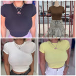 Tshirt Basic Crop Top