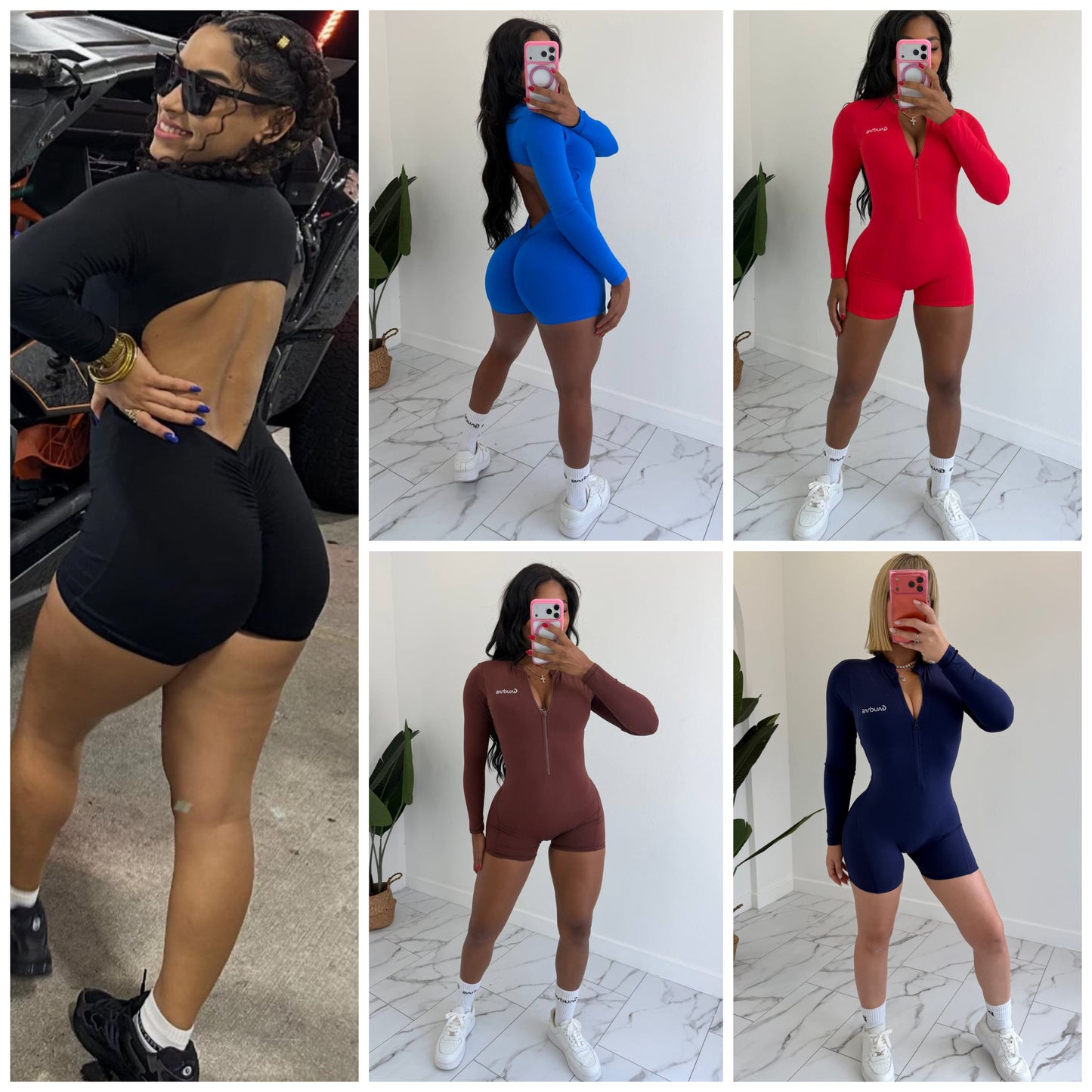 Romper Espalda Descubierta (Zipper) Manga Larga sport