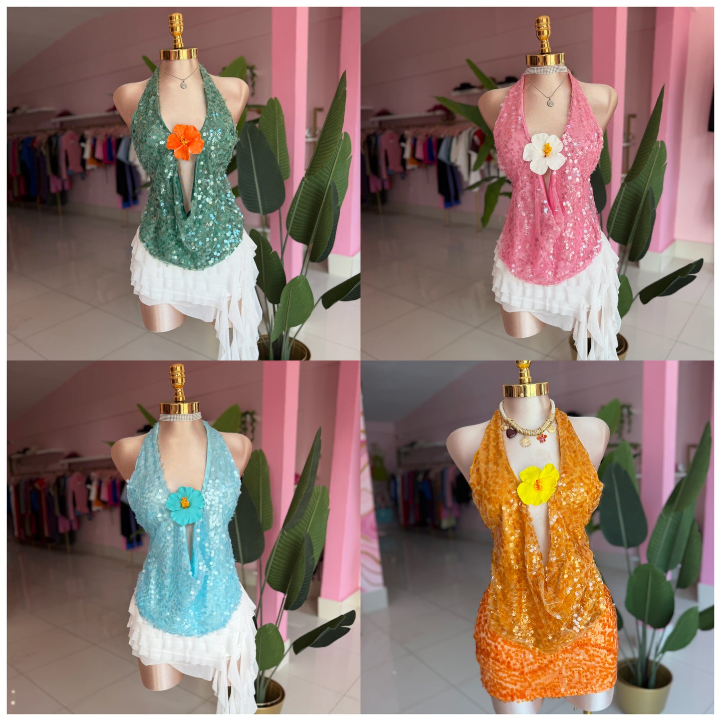 Sequins Colors halter top