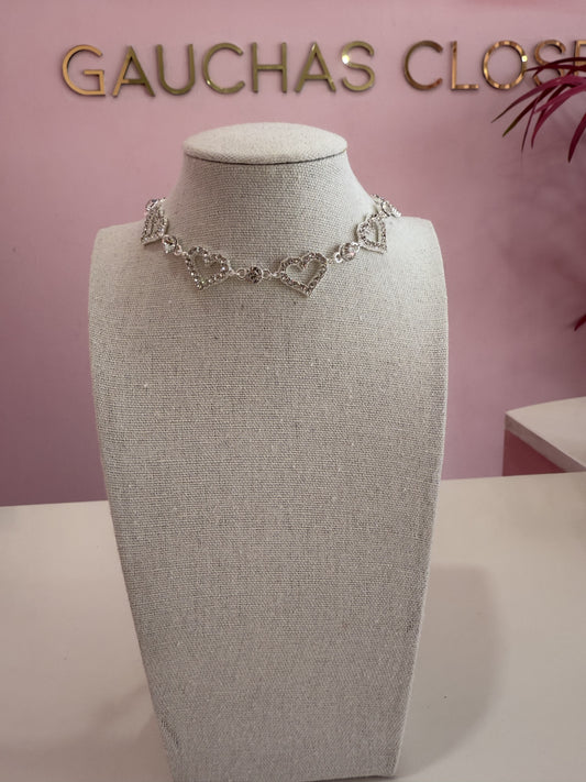 Choker Heart Rhinestone