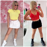 Otoño Skort (negro y blanco)