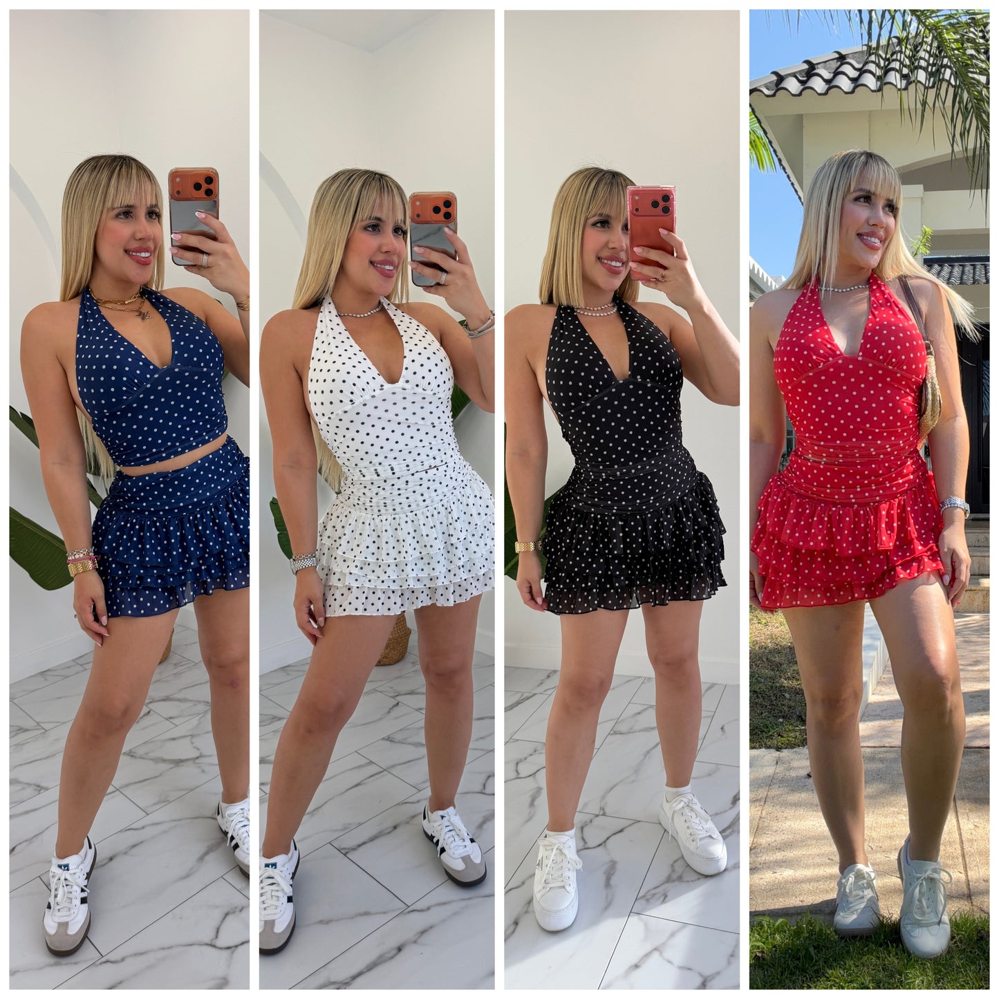 Polka Dot skort set