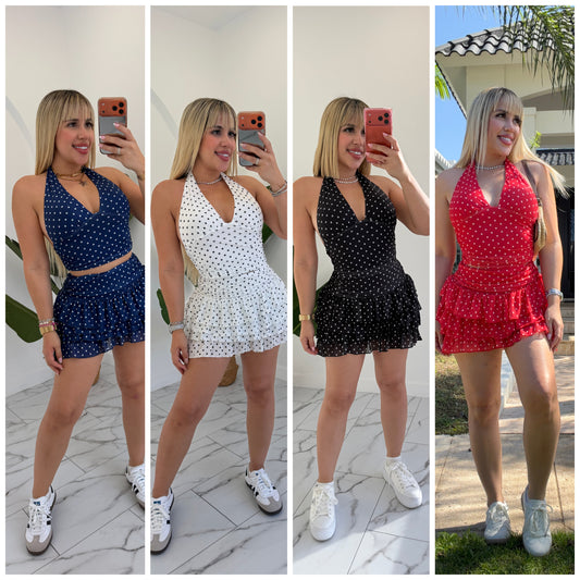Polka Dot skort set