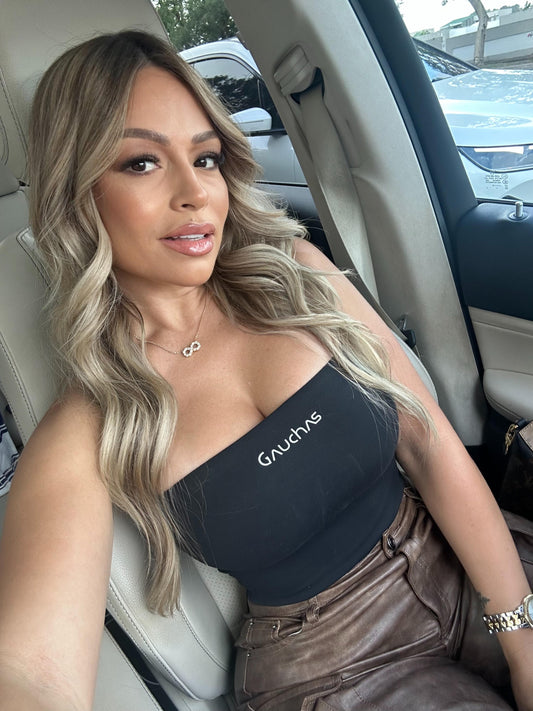 Strapless sport top