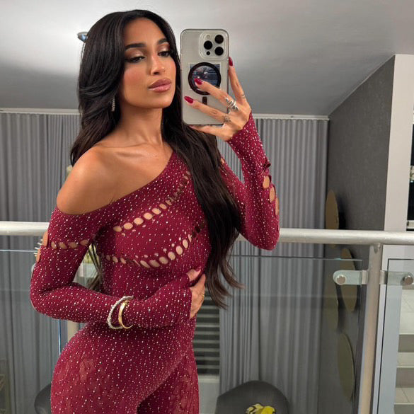OS Rhinestone Jumpsuit