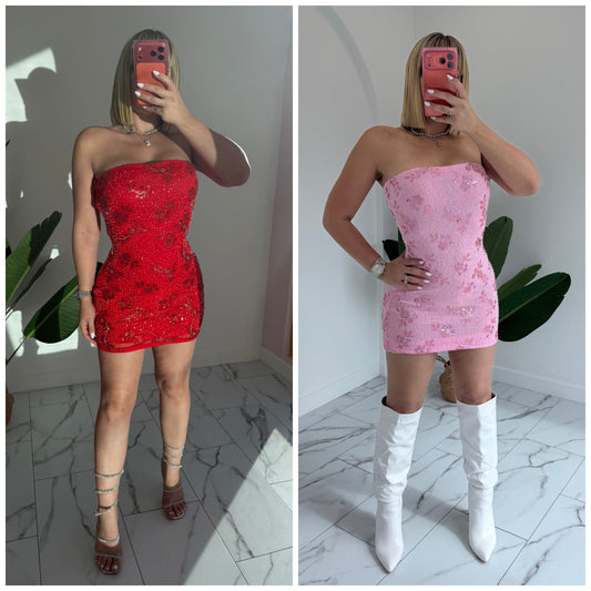 Fancy strapless dress