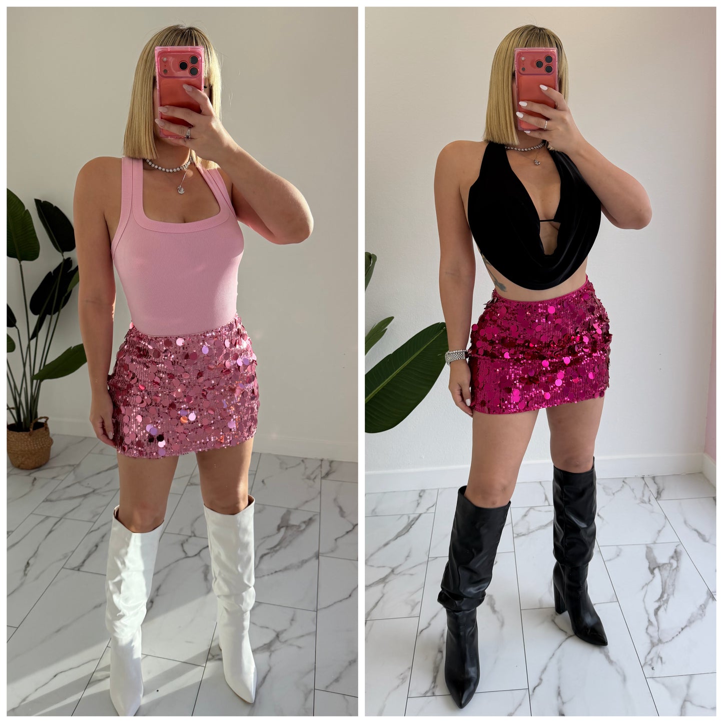 Viral Sequins Skirt