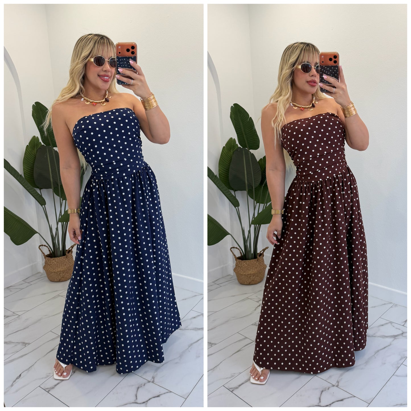 Maxi dot dress