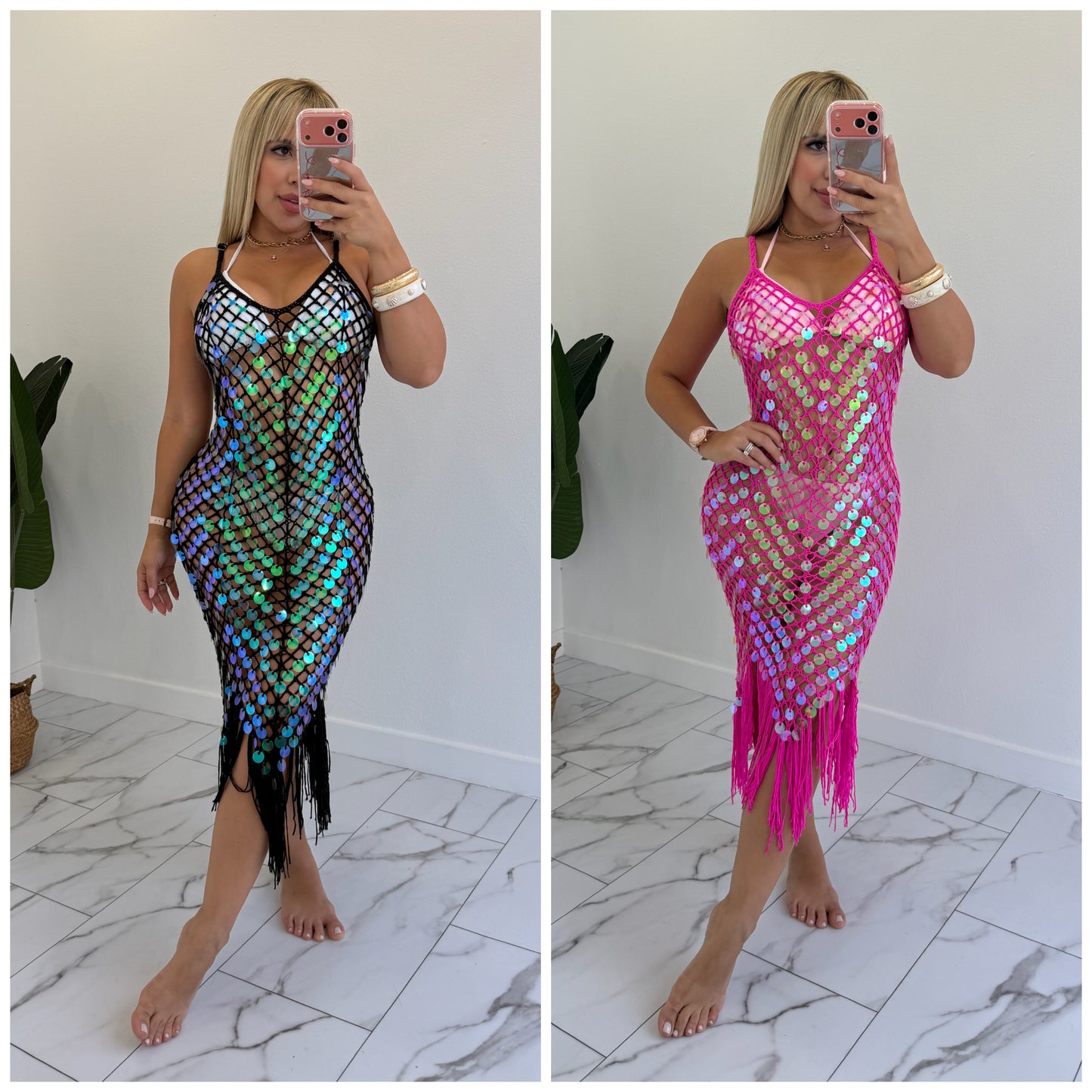 Mermaid crochet lentejuelas