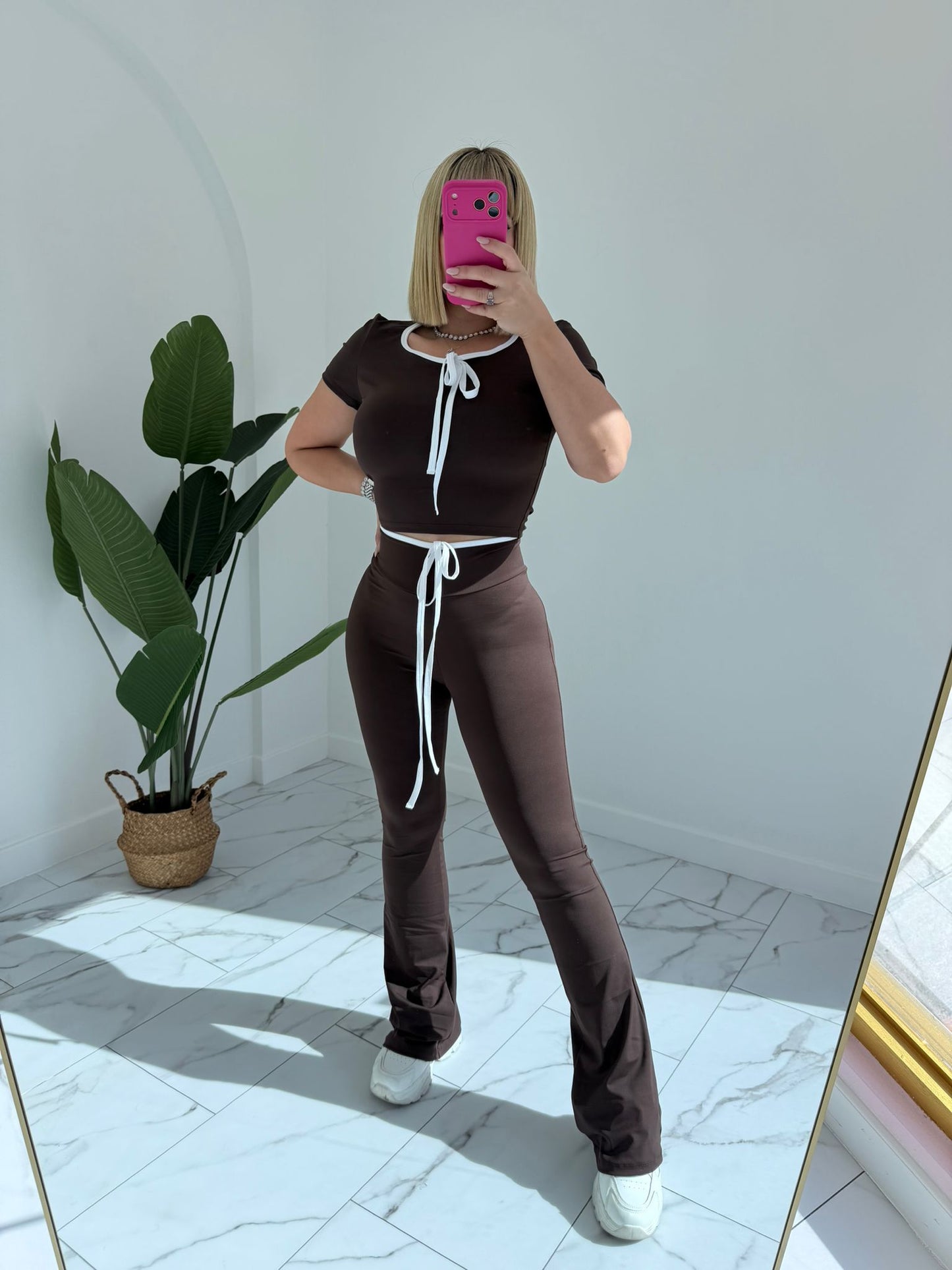 Brown Palazzo Set PLUS
